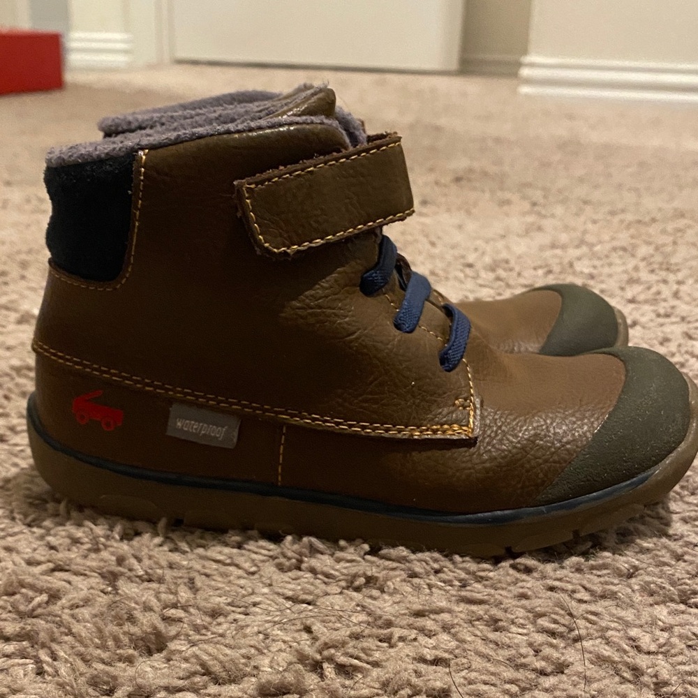 See Kai Run Brown Kids Waterproof Leather Boots